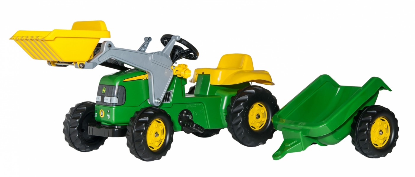 John Deere Classic Tractor w/Loader and Trailer