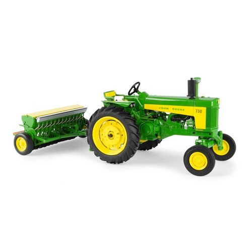 1:16 John Deere 730 Tractor with Grain Drill - Prestige Collection